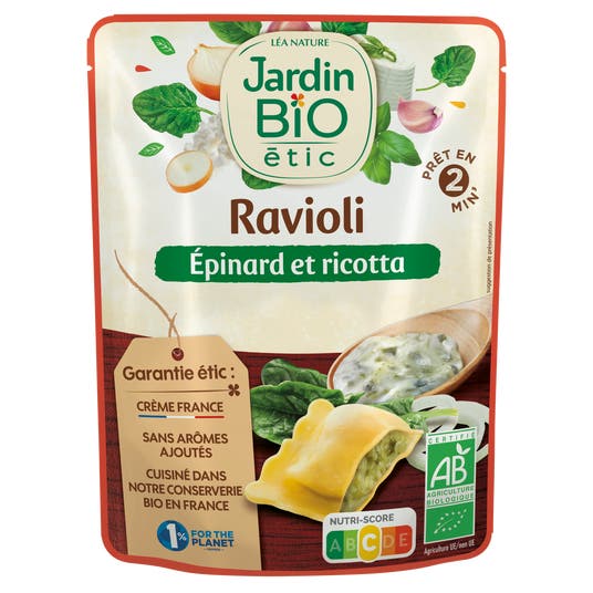eau thermale jonzac Ravioli Epinard et Ricotta - bio