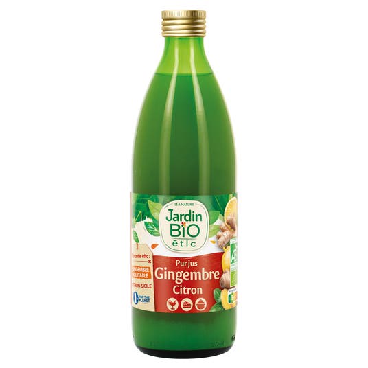 Pur Jus Gingembre Citron | Jardin BiO tic by La Nature Bouteille de 50cl Pur Jus Gingembre Citron | Jardin BiO tic by La Nature Bouteille de 50cl