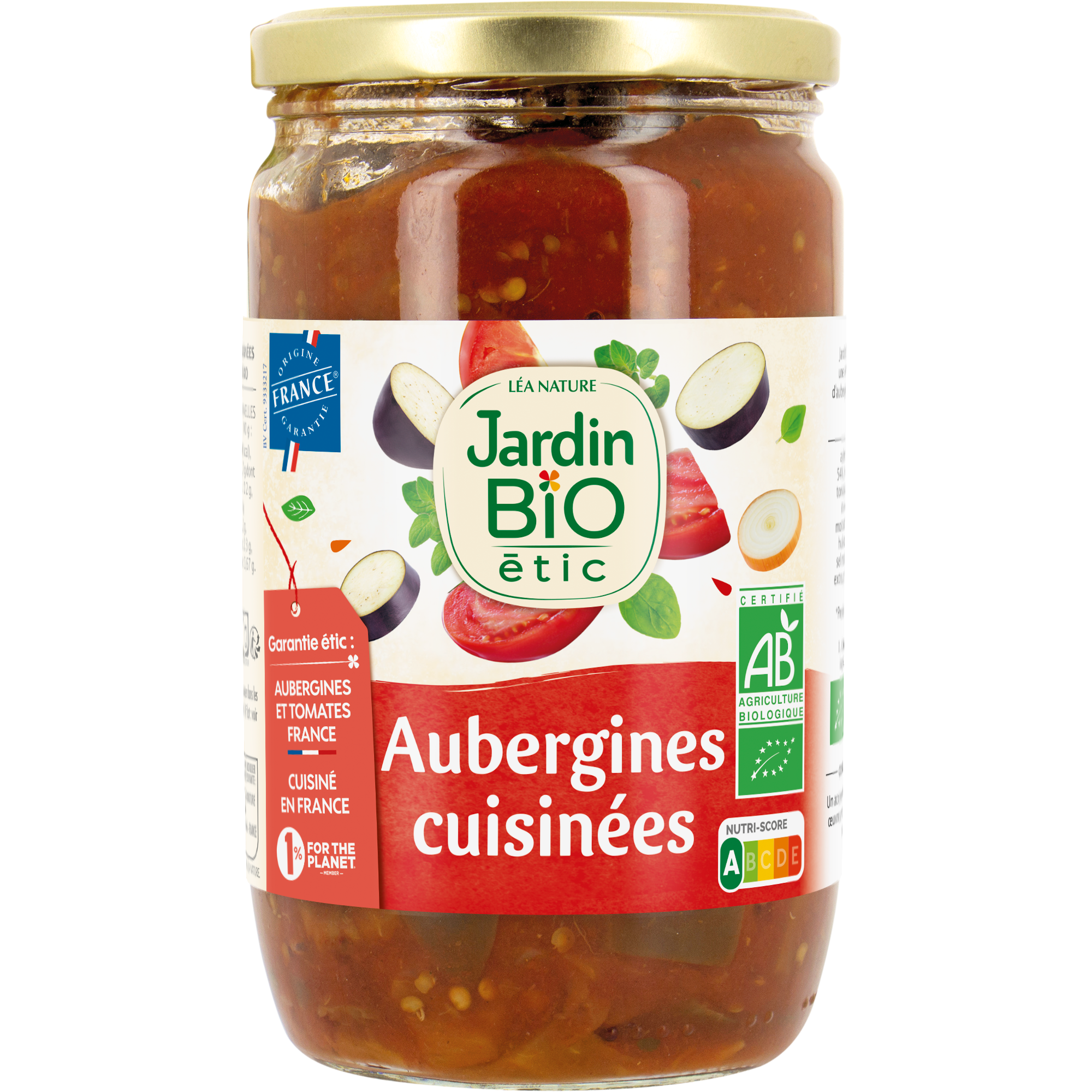 Aubergines cuisinées bio - JARDIN BIO