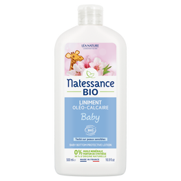 Liniment Oléo-calcaire Bébé 100% Naturel - Huile D'olive Bio Extra Vierge, Sans Rinçage, Pour Change, Peau Sensible Dès La Naissance
