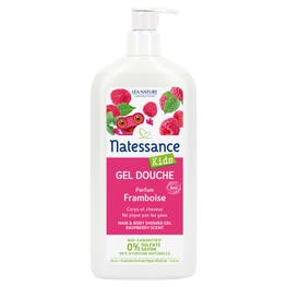Gel douche corps et cheveux Framboise bio - NATESSANCE