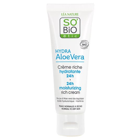 boho cosmetics Crème riche hydradante Aloe vera - SO'BiO étic