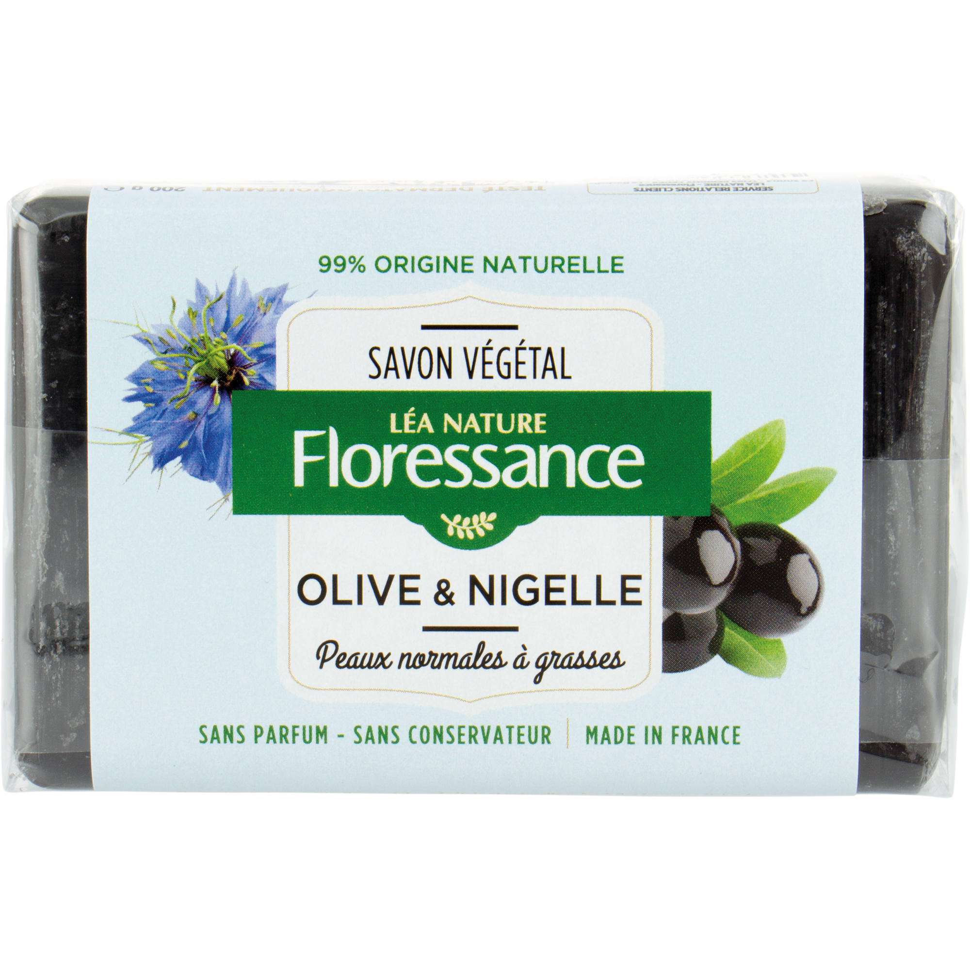 Savon végétal Olive et Nigelle - FLORESSANCE