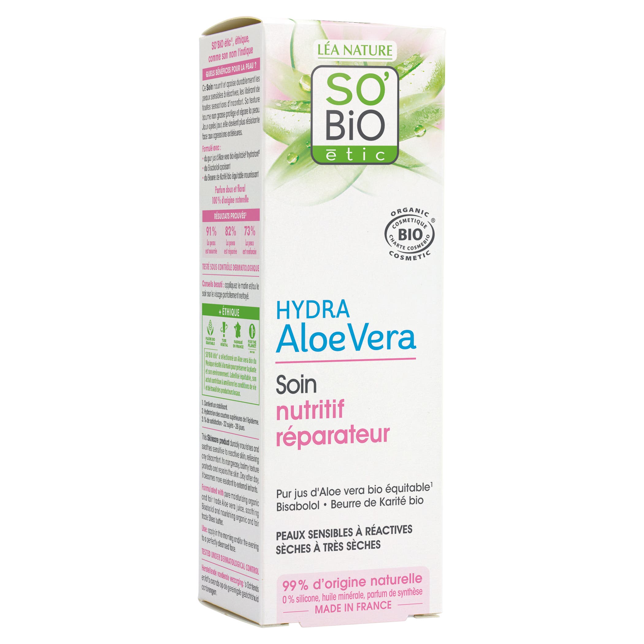 Soin nutritif réparateur Hydra Aloe Vera - SO BIO ETIC