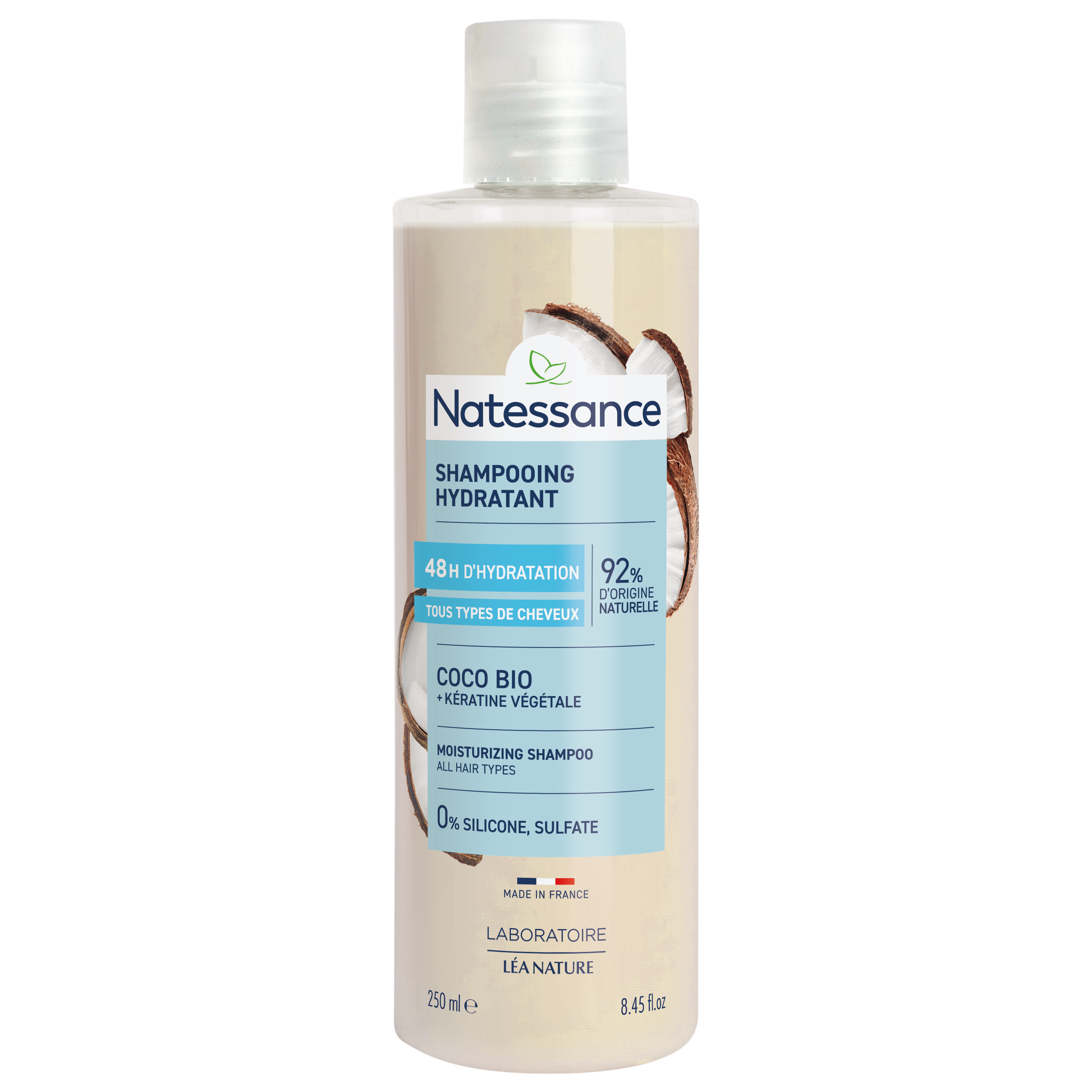 Shampooing extra-doux coco - 250 ml - NATESSANCE