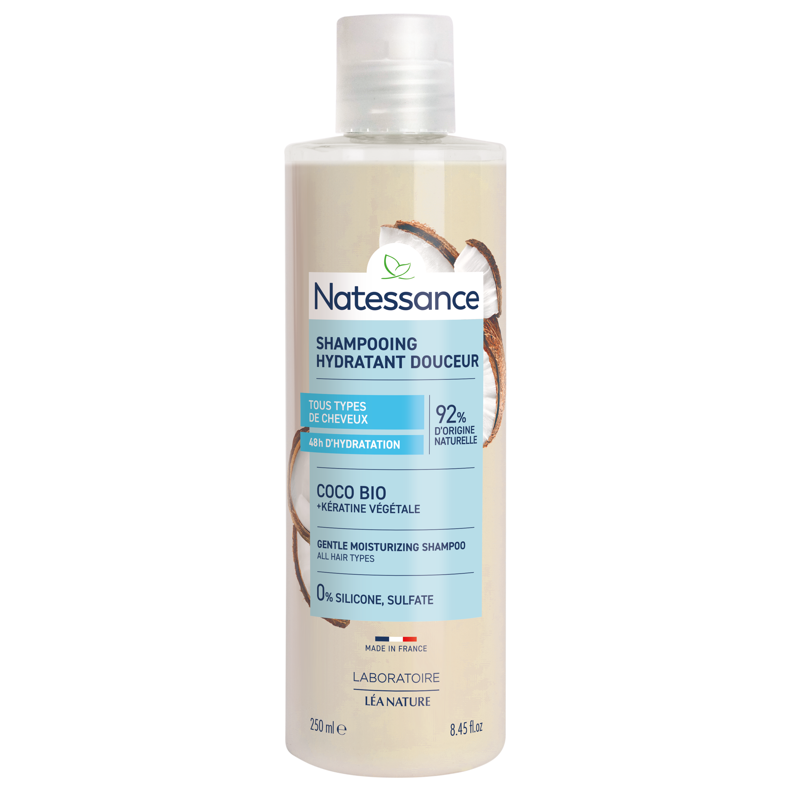 Shampooing extra-doux coco - 250 ml - NATESSANCE