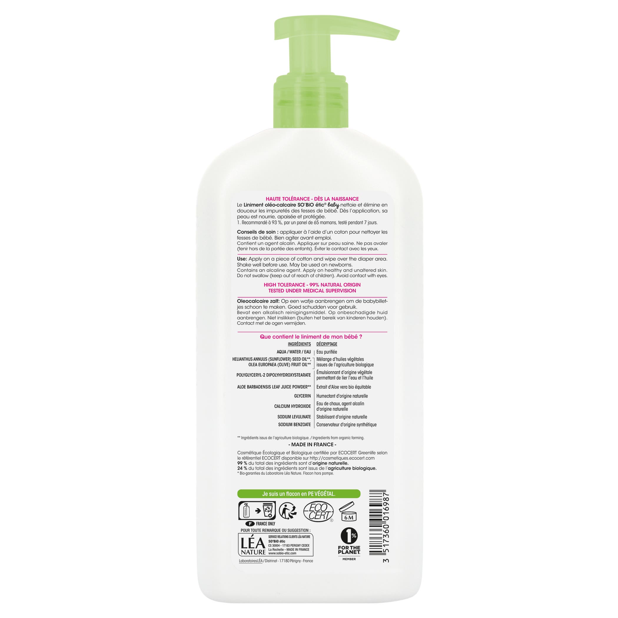 Liniment Oléo-calcaire - SO BIO ETIC