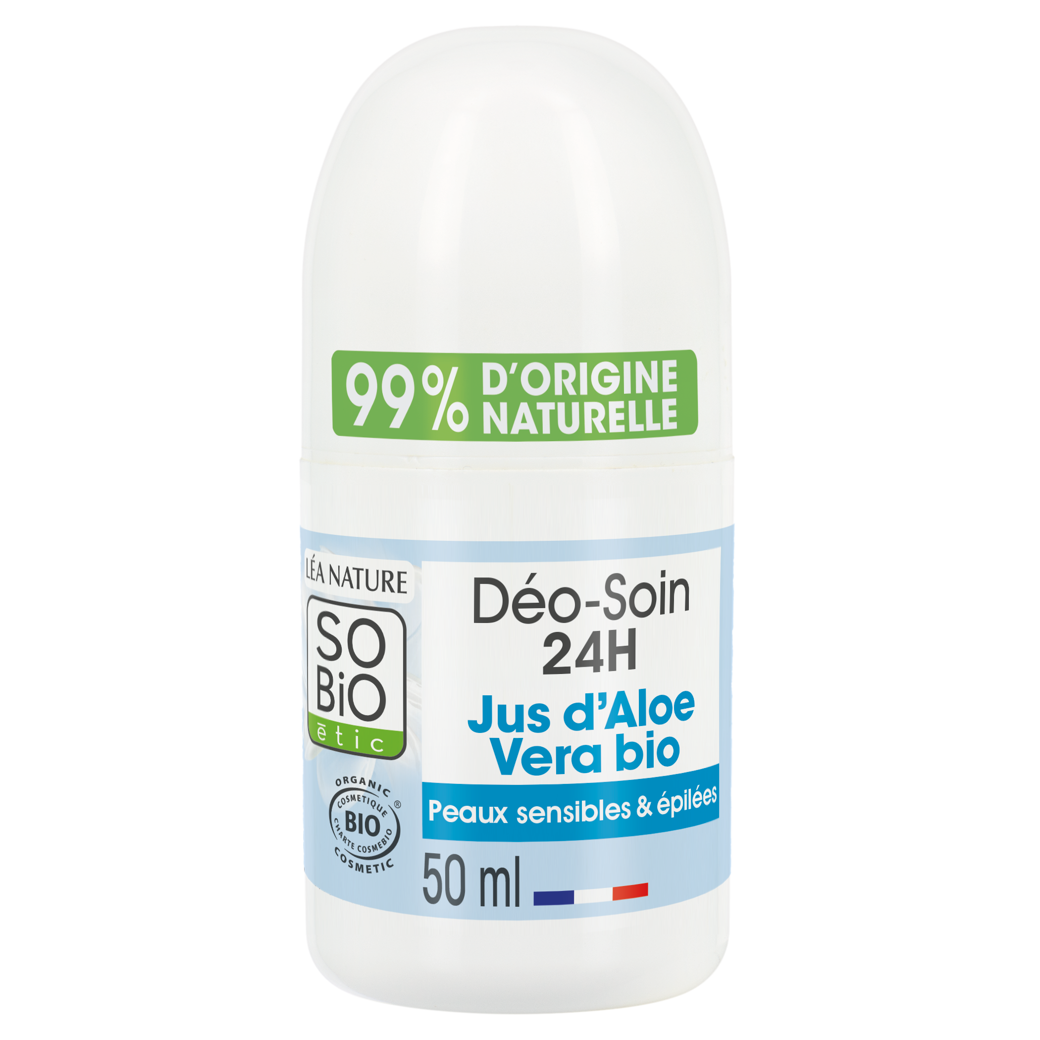 Déo-soin rechargeable Tolérance + Aloe Vera bio - SO BIO ETIC