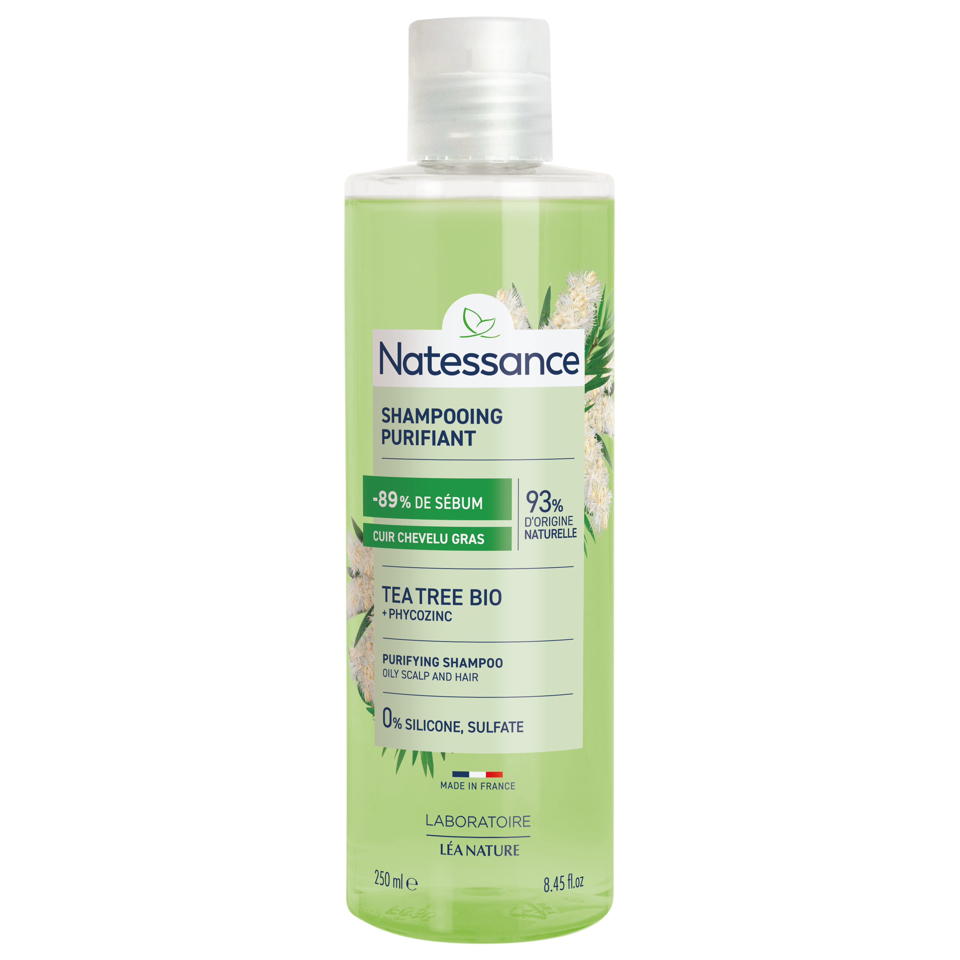 Shampooing équilibrant purifiant Tea tree - NATESSANCE
