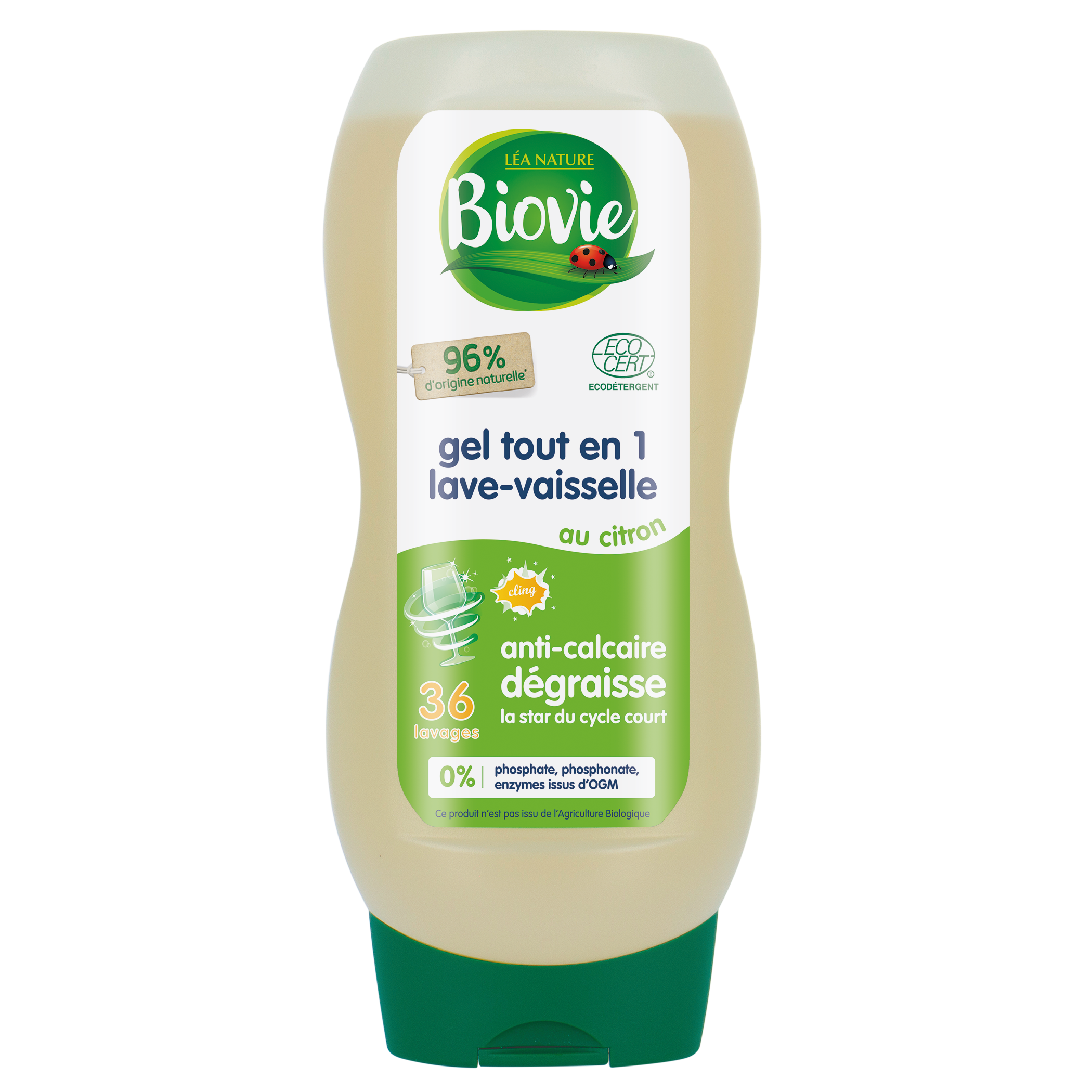 Gel lave vaisselle aux extraits de citron - BIOVIE