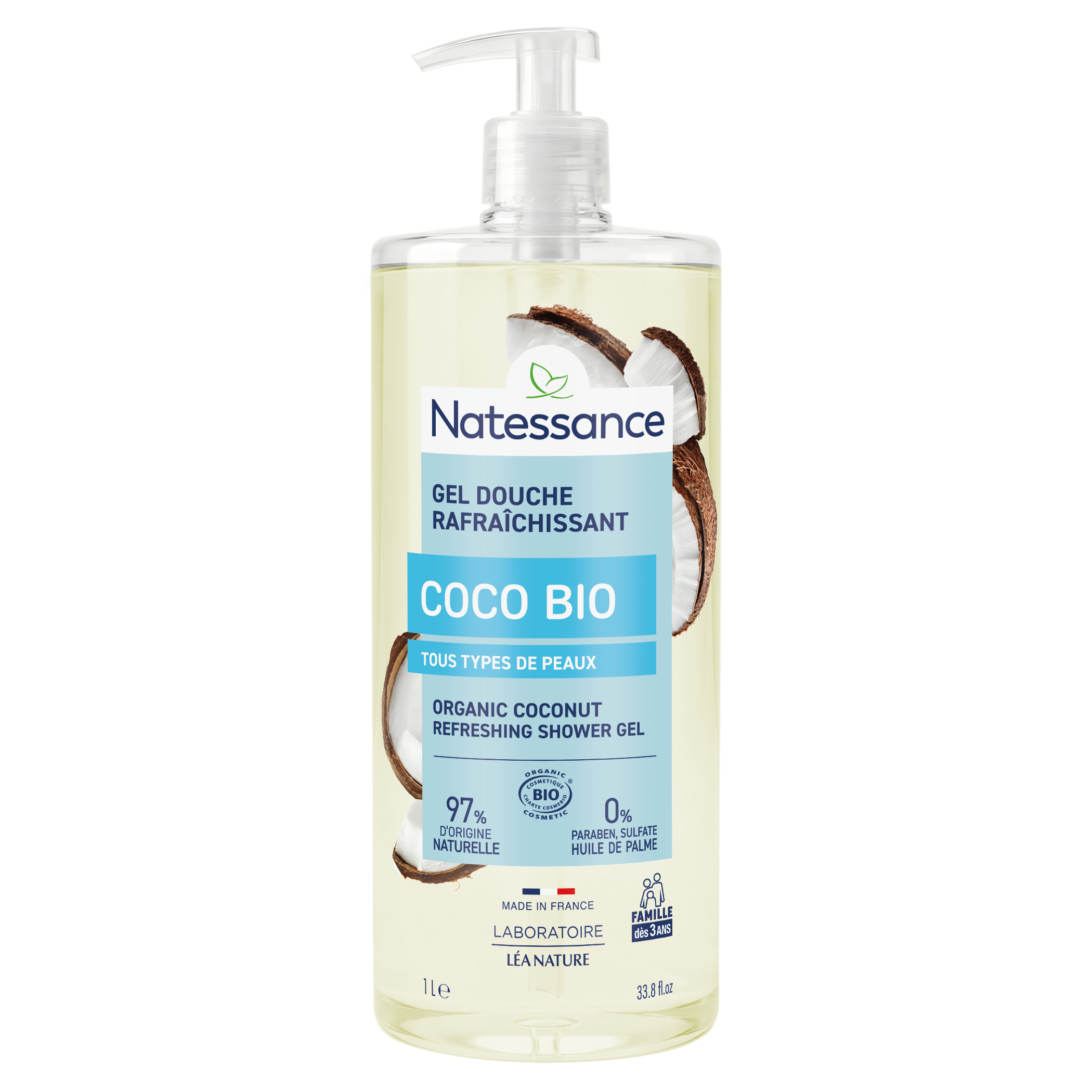 Gel douche Eau de Coco - NATESSANCE