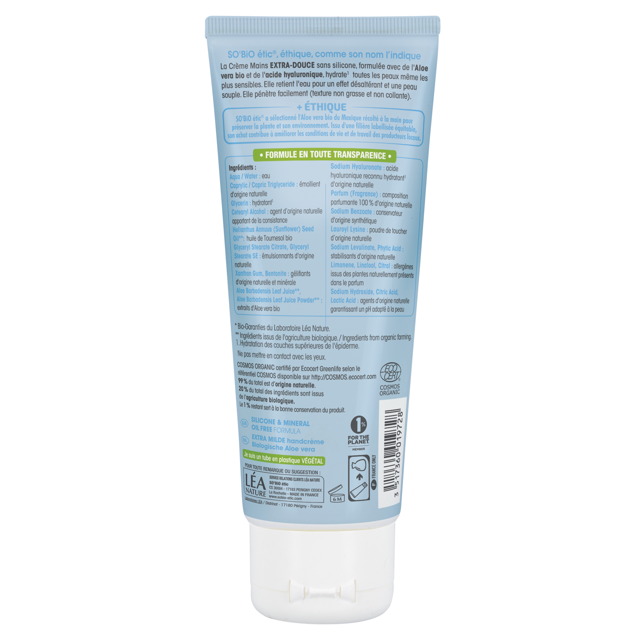 So'Bio Étic Extra Weiche Handcreme Mit Bio Aloe Vera, 75 Ml – Feuchtigkeitsspendend & Natürlich