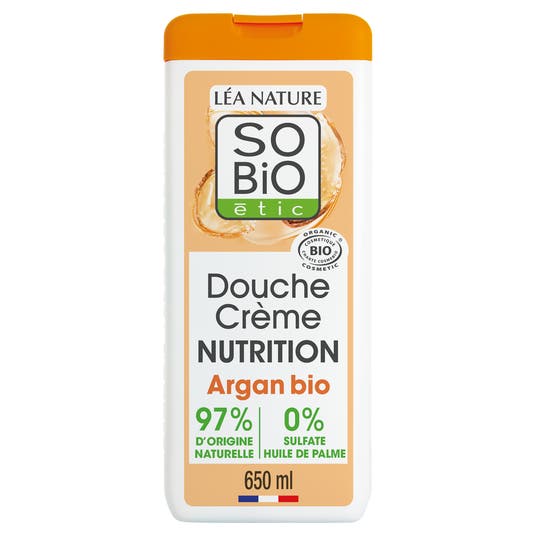 boho cosmetics Vente Douche crème nutrition à l'Huile d'Argan Bio - 650 ml - Douches