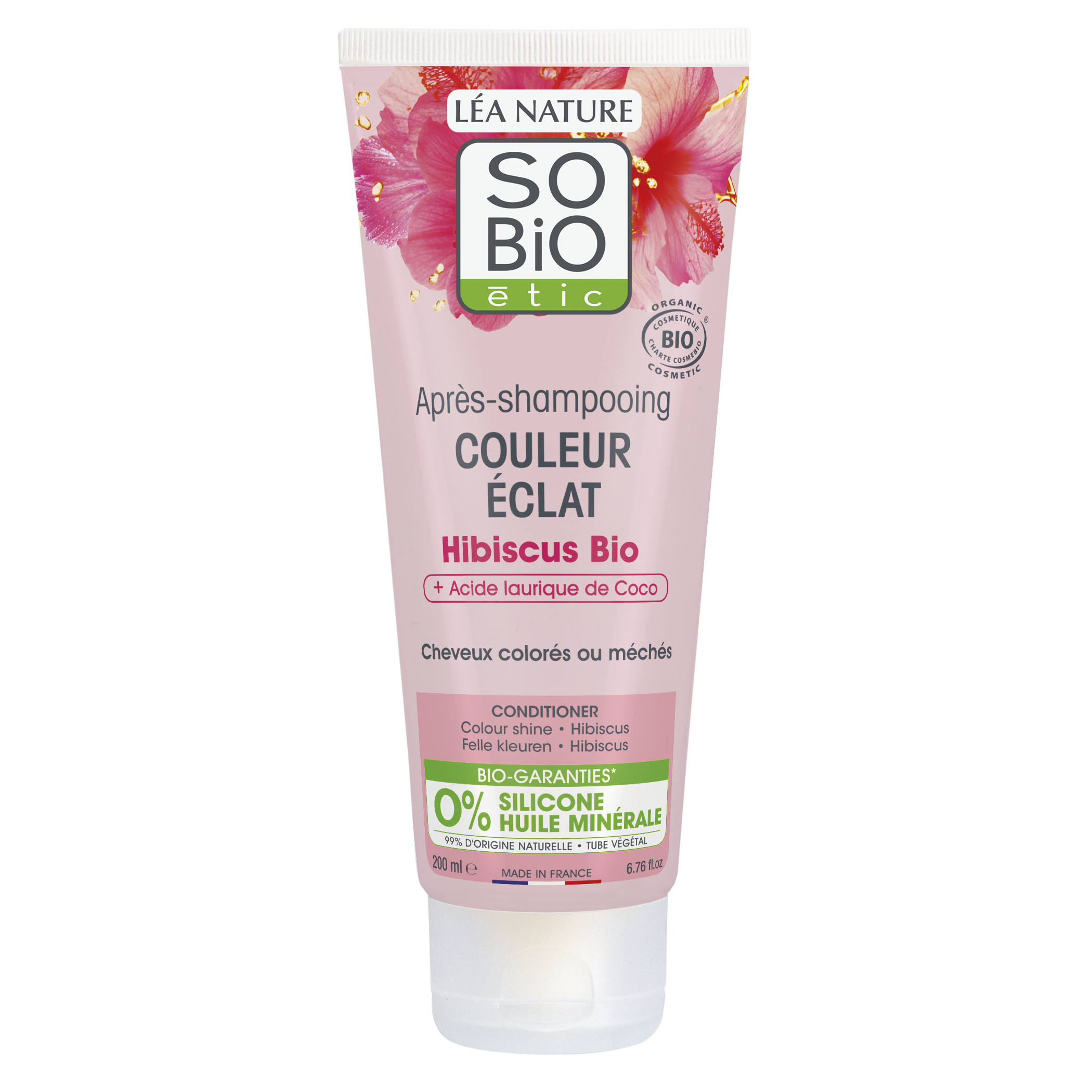 Après-shampooing couleur éclat Hibiscus - SO BIO ETIC