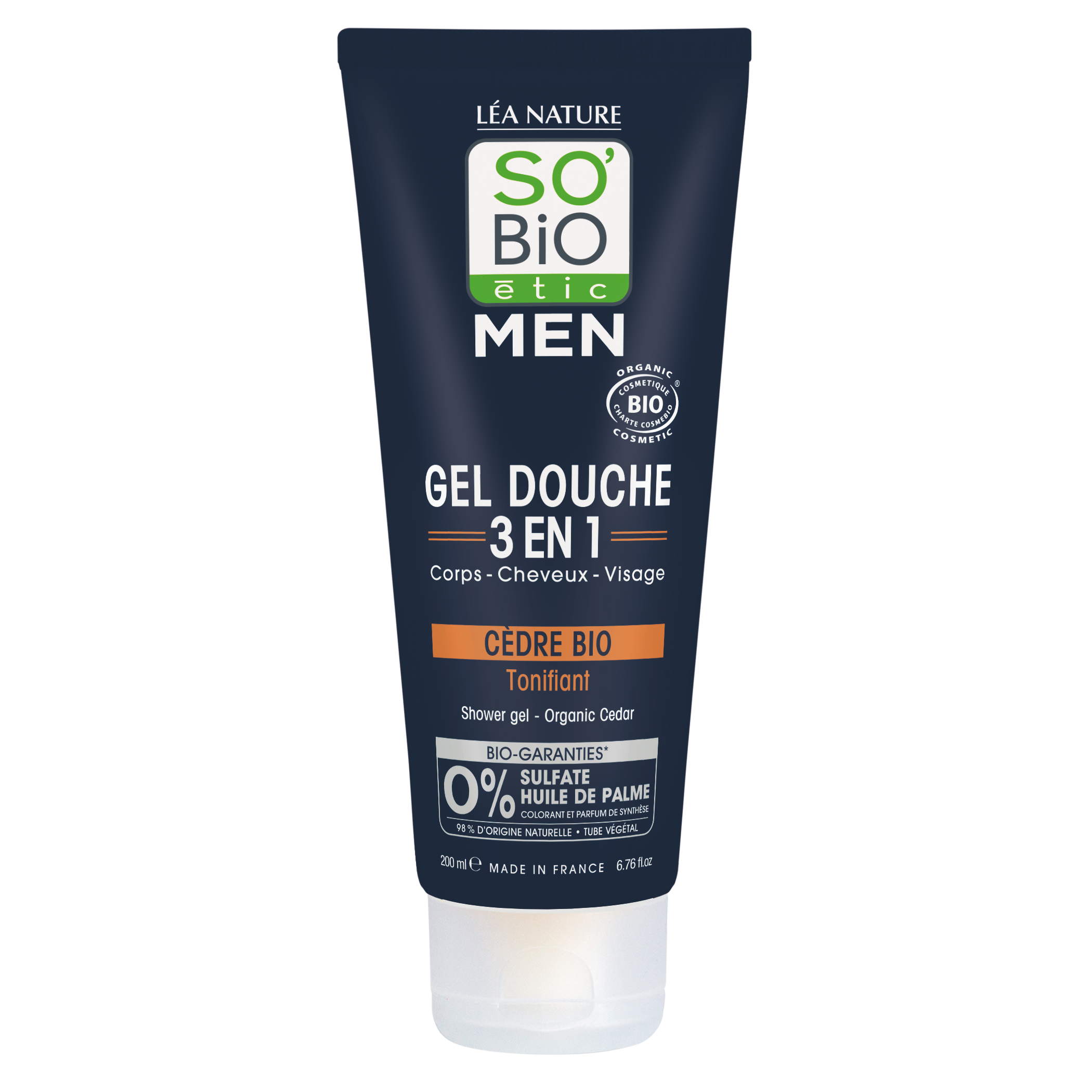 Gel douche Men 3 en 1 Cèdre Bio - SO BIO ETIC
