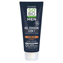 Gel douche Men 3 en 1 Cèdre Bio - SO BIO ETIC