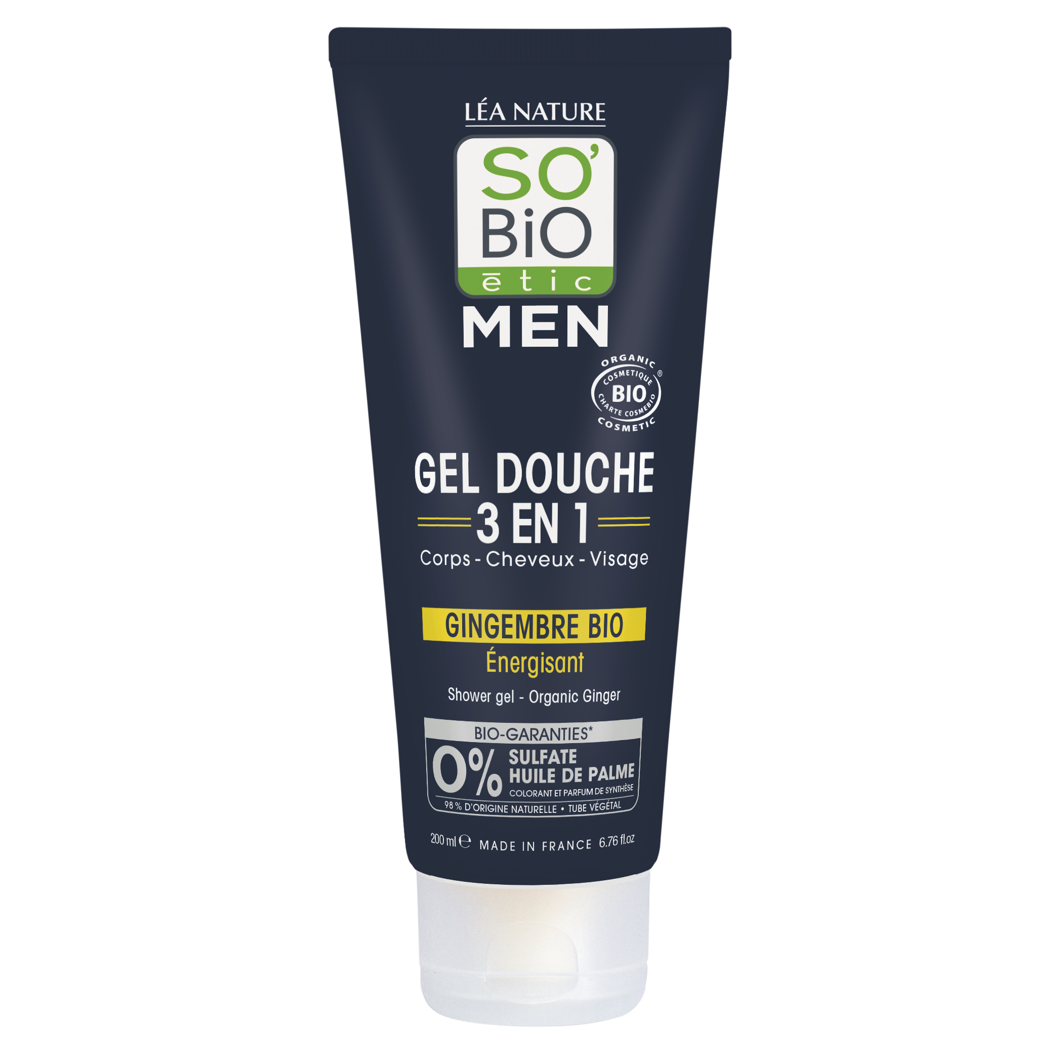 Gel douche Men 3 en 1 Gingembre Bio - SO BIO ETIC