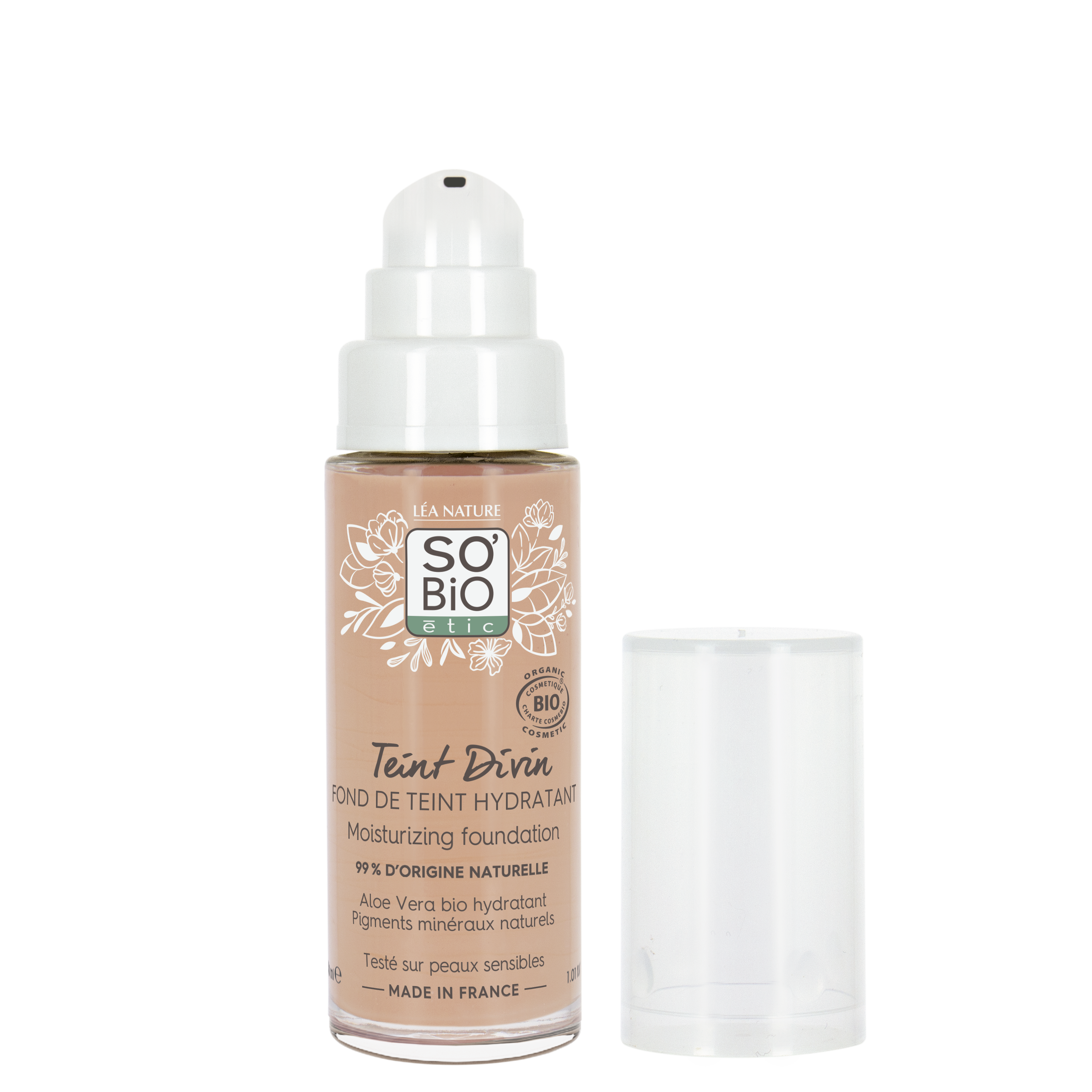 Fond de teint hydratant, Teint Divin - 20 Beige rosé - SO BIO ETIC