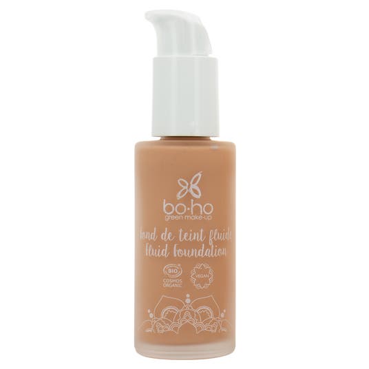 boho cosmetics Fond de teint fluide bio Caramel peaux très mates