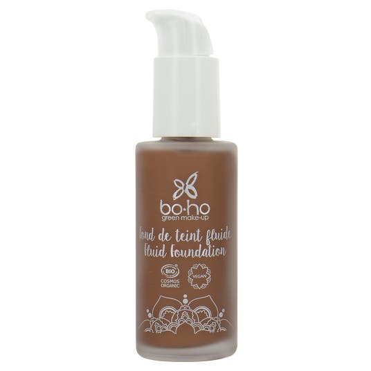 boho cosmetics Fond de teint fluide bio Café au lait peaux foncées à très foncées