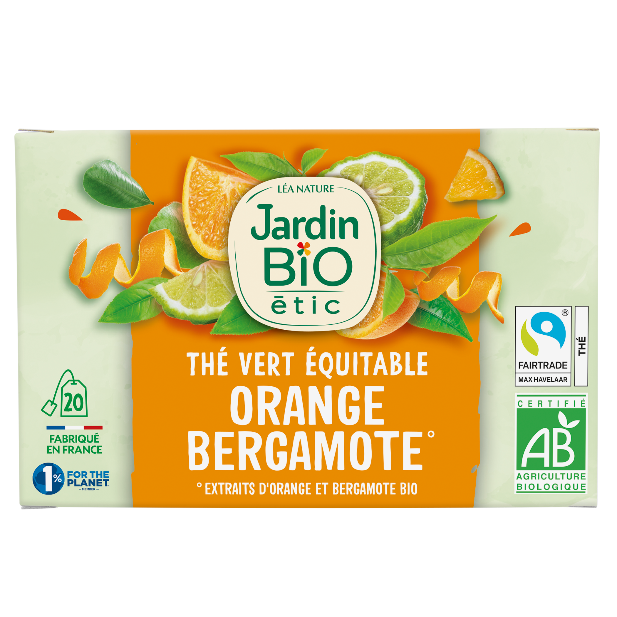 Thé vert orange bergamote - bio - JARDIN BIO