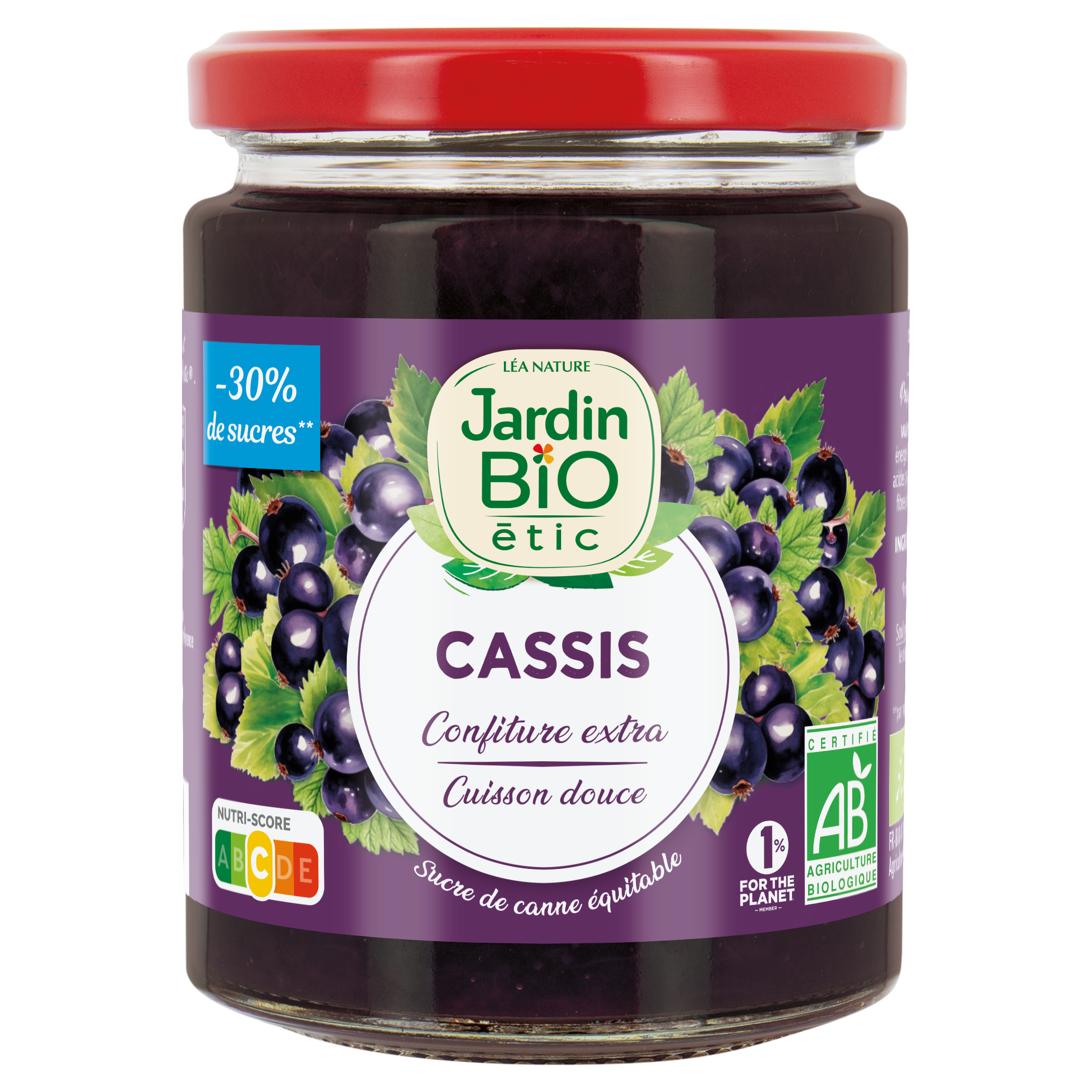 Confiture extra Cassis - bio - JARDIN BIO
