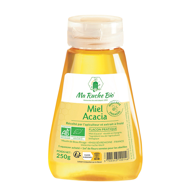 Miel d'acacia de Bulgarie squeezer - MA RUCHE BIO