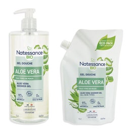 Duo Flacon et Ecopack Gel douche Aloe Vera  - NATESSANCE