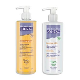 Duo Huile de douche et Baume relipidant Nutritive ATO - EAU THERMALE JONZAC