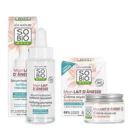 Duo sérum et crème soyeuse hydratante, Mon Lait d'Ânesse  - SO BIO ETIC