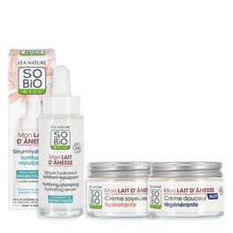 TRIO sérum et crème jour/nuit soyeuse hydratante, Mon Lait d'Ânesse  - SO BIO ETIC