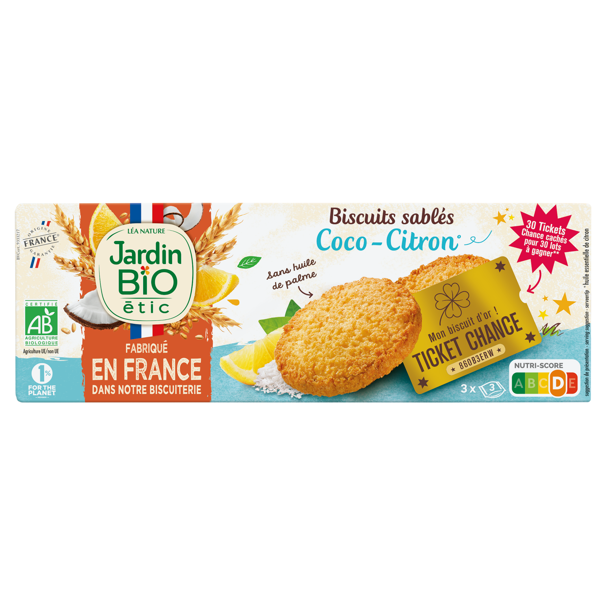 Sablés Coco-Citron - JARDIN BIO