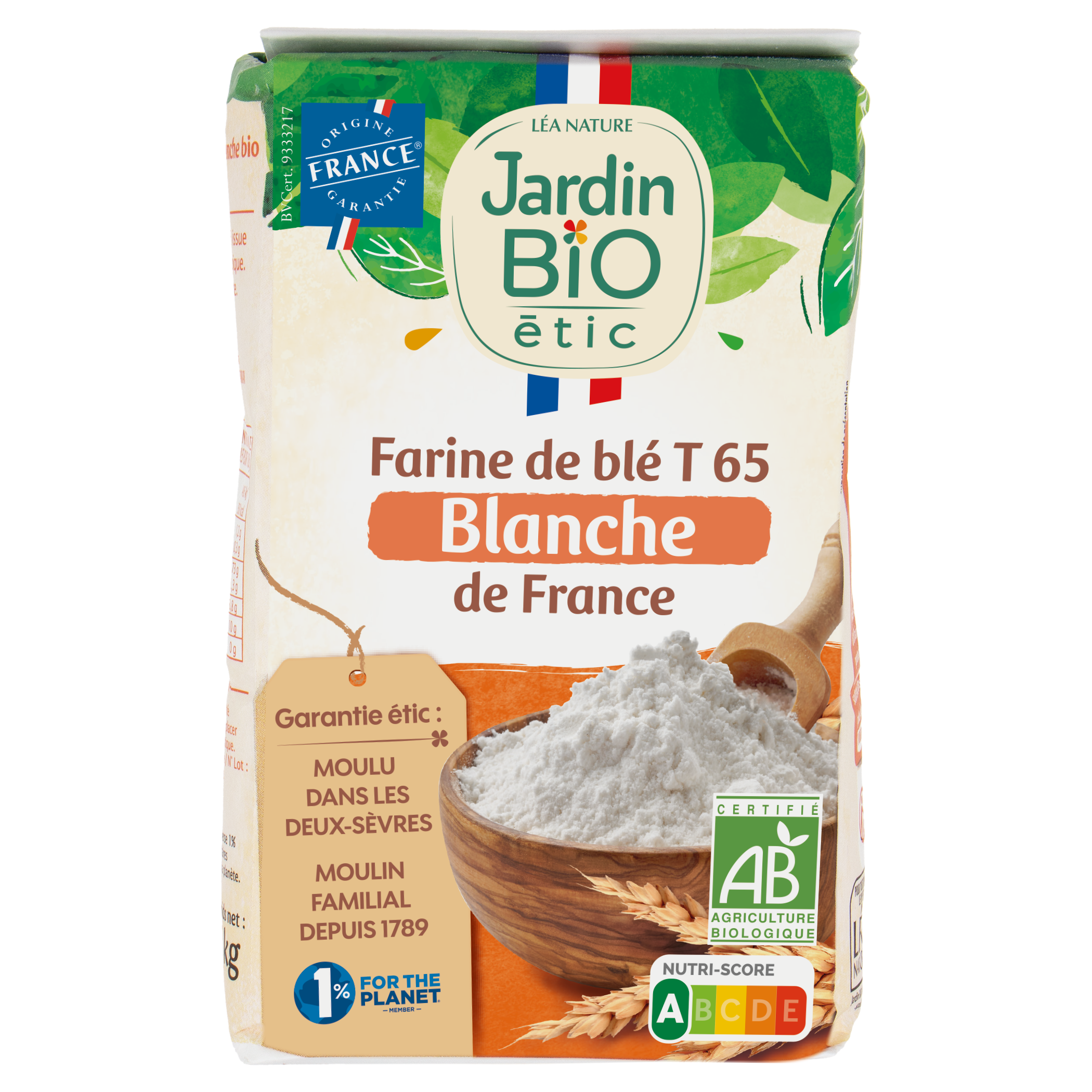 Farine de bl&eacute; blanche T 65 - bio - JARDIN BIO