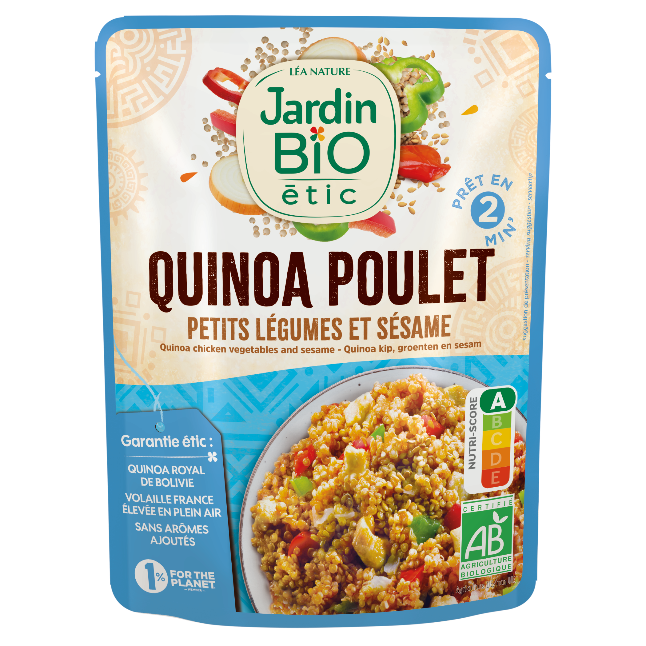 Quinoa poulet sésame - bio - JARDIN BIO