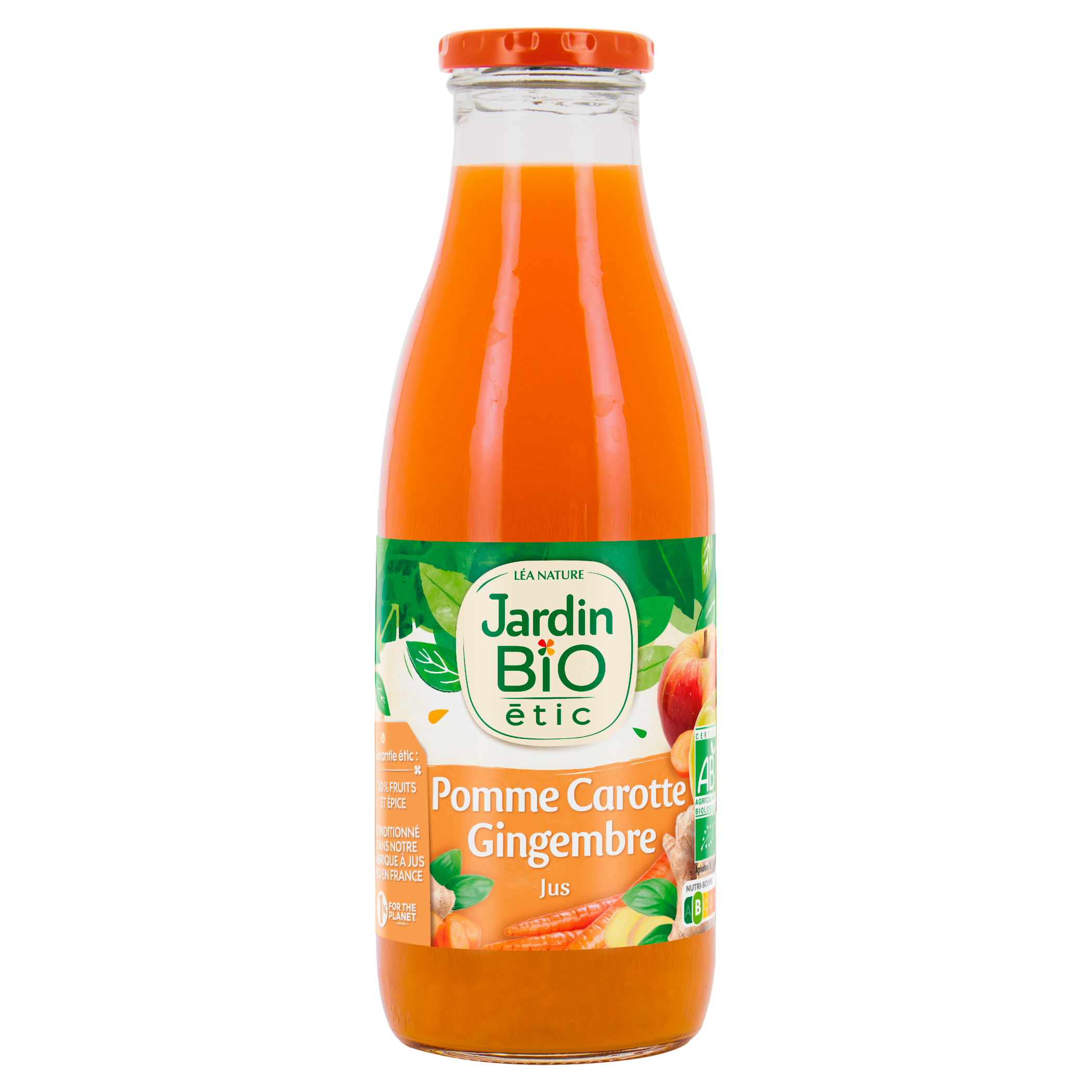 Jus Pomme Carotte Gingembre bio - JARDIN BIO