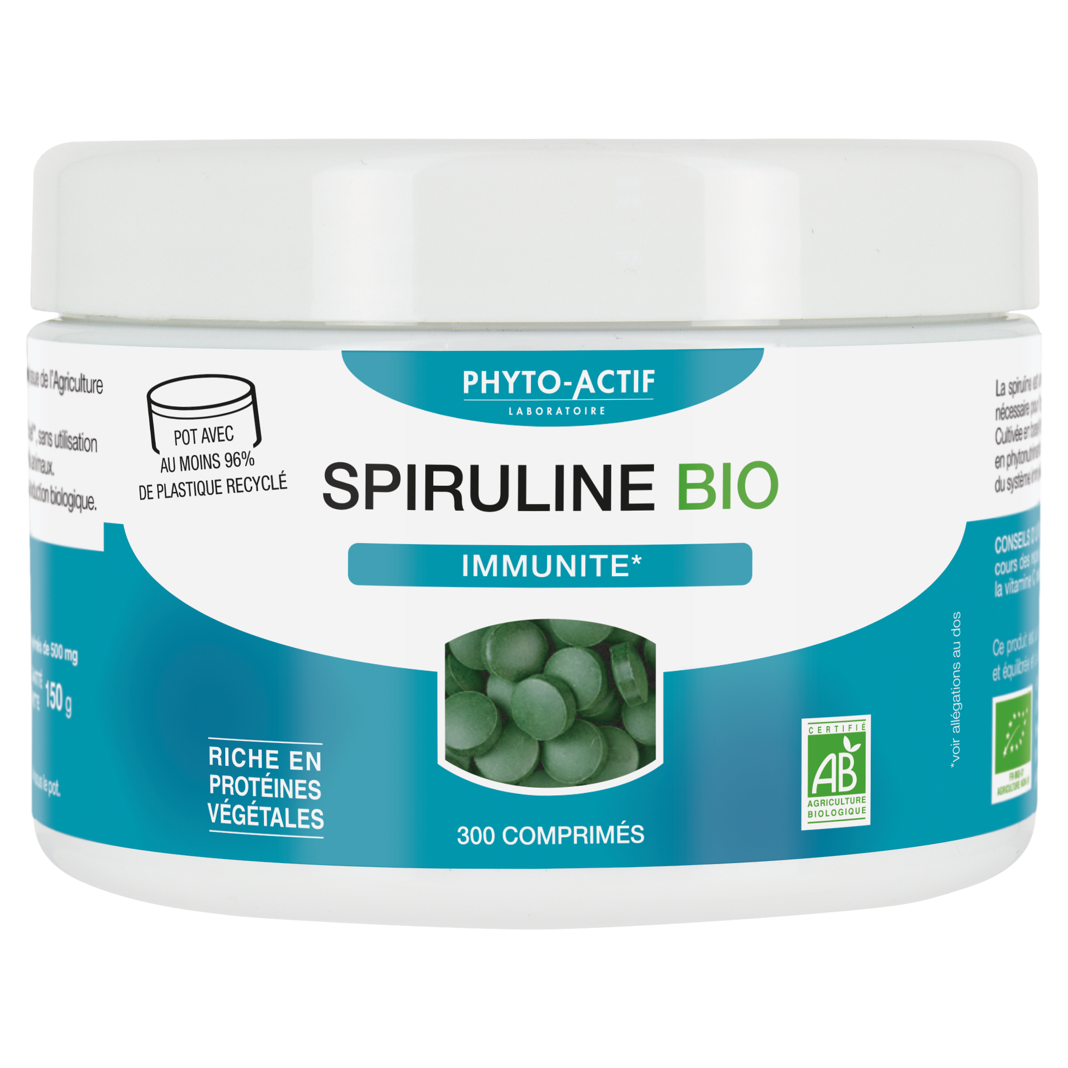 Spiruline Bio - 300 comprimés - PHYTO ACTIF