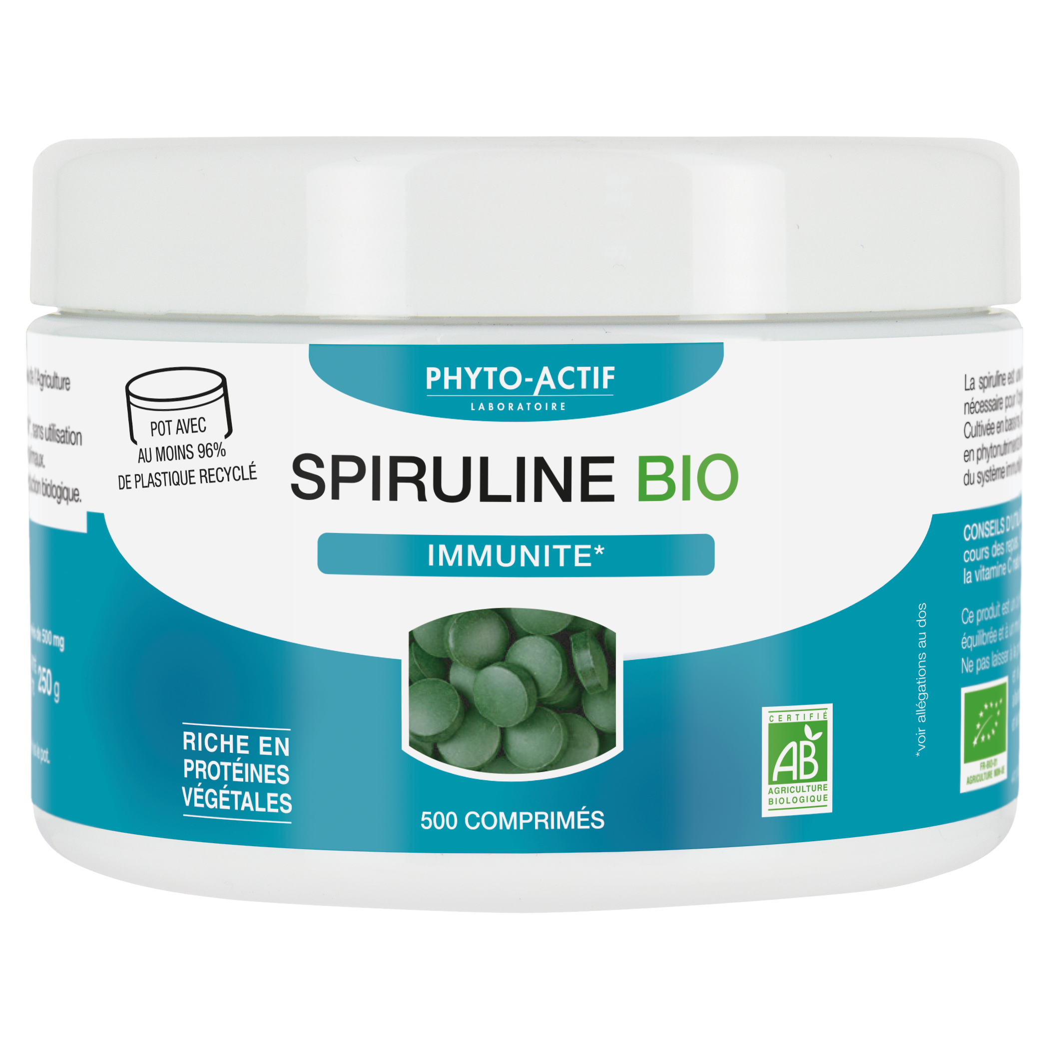 Spiruline Bio - 500 comprimés - PHYTO ACTIF