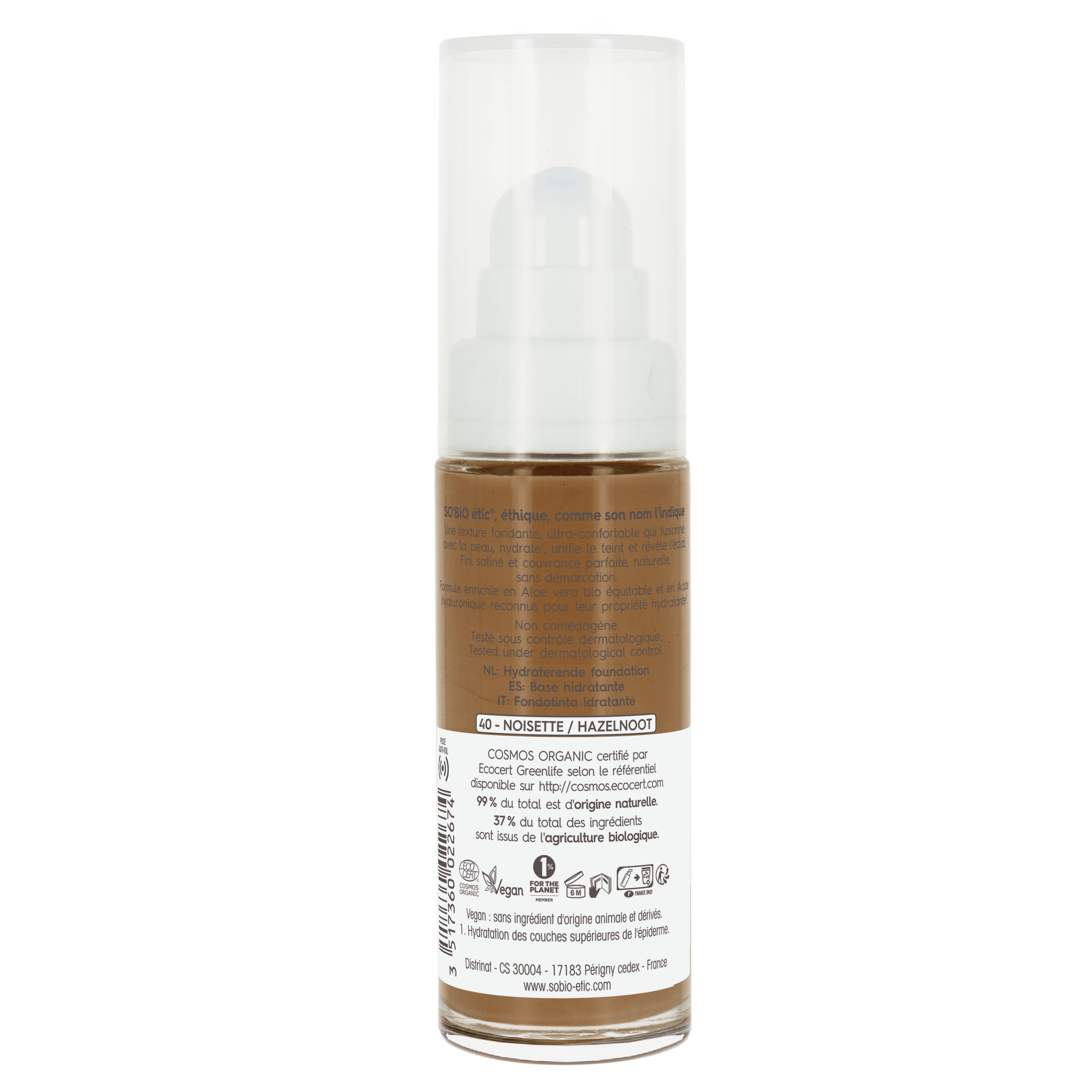 SO'BiO étic Eau De Teint 5-in-1 – Leichter Teintperfektor Mit Hyaluron | 02 Beige Bright, 30 Ml