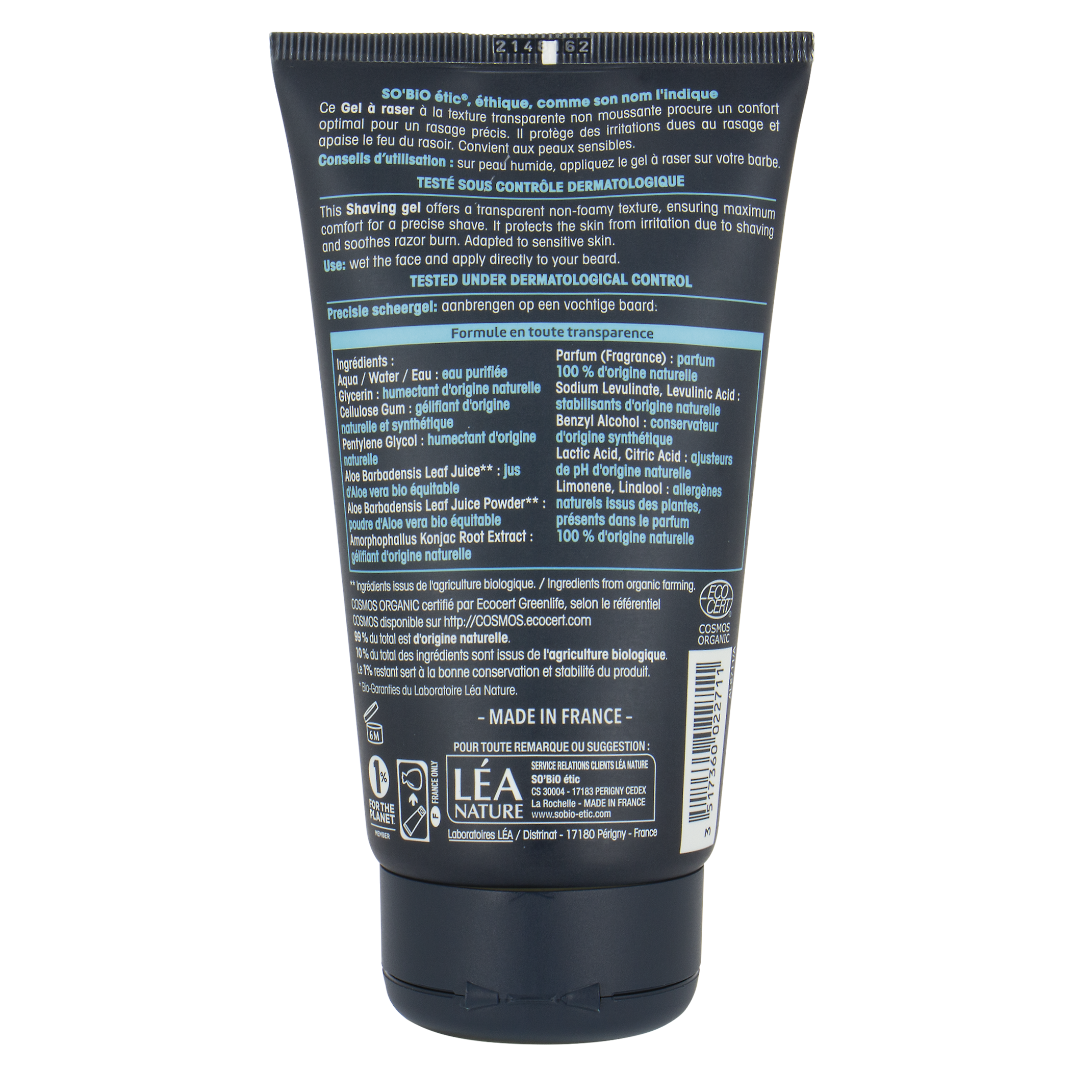 Gel De Rasage Aloe Vera LR - 150 Ml - Parfum Amour - Neuf Sous Scellé