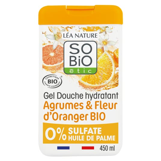 boho cosmetics Vente Gel douche hydratant¹ Agrumes et Fleurs d'Oranger Bio - Douches