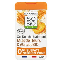 Gel Douche hydratant¹, Miel de fleurs et Abricot Bio - SO BIO ETIC