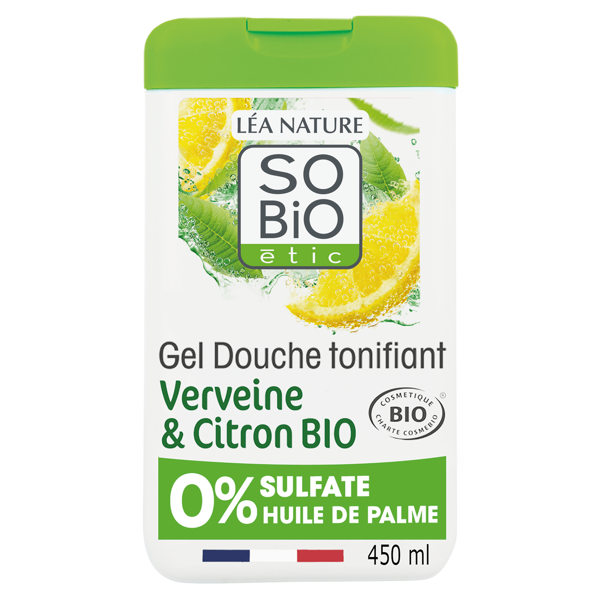 Gel douche tonifiant, Verveine et Citron Bio - SO BIO ETIC