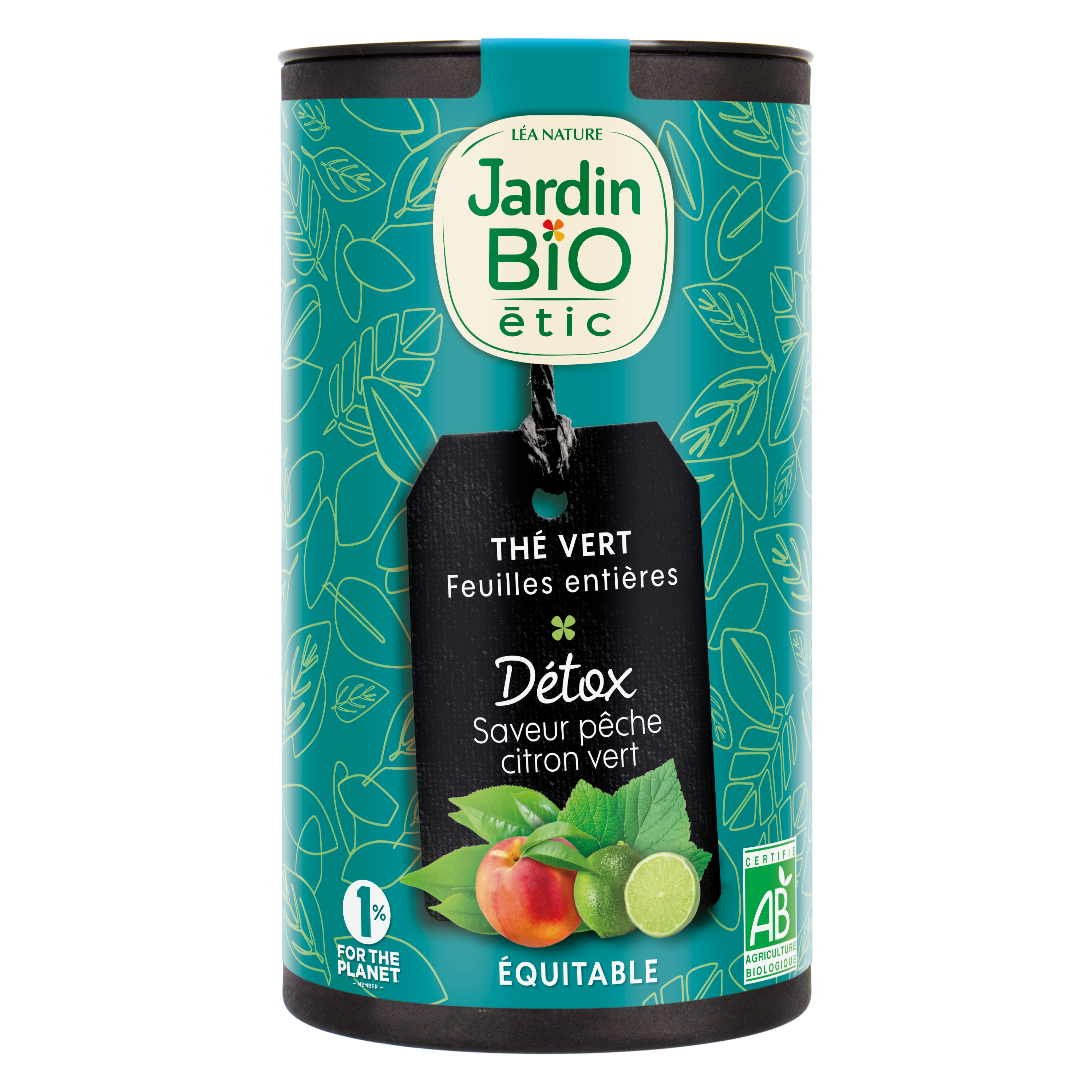 Thé vert vrac Détox pêche et citron vert - bio - JARDIN BIO