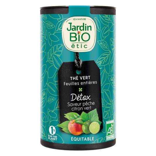eau thermale jonzac Thé vert vrac Détox pêche et citron vert - bio
