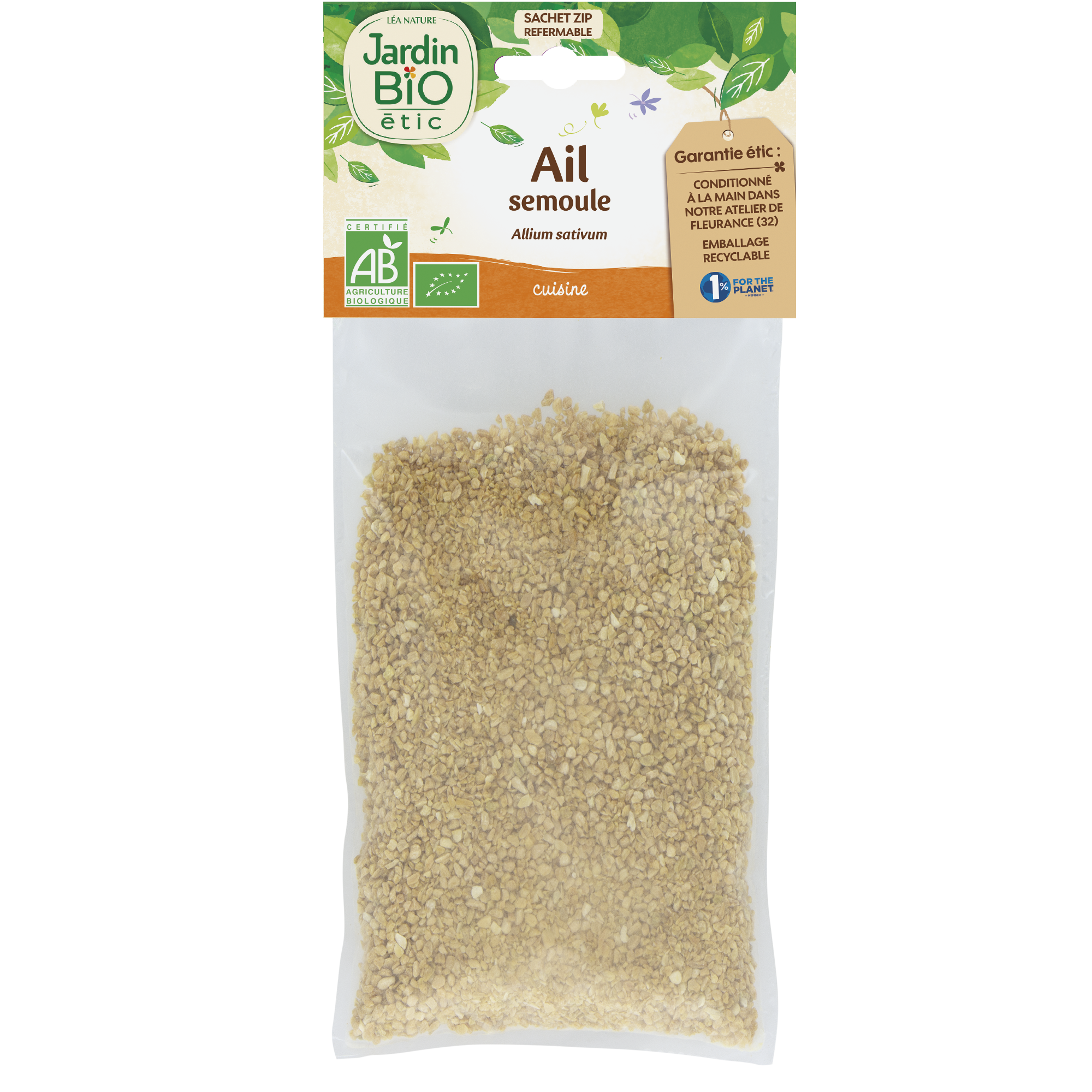 Ail semoule en sachet - bio - JARDIN BIO