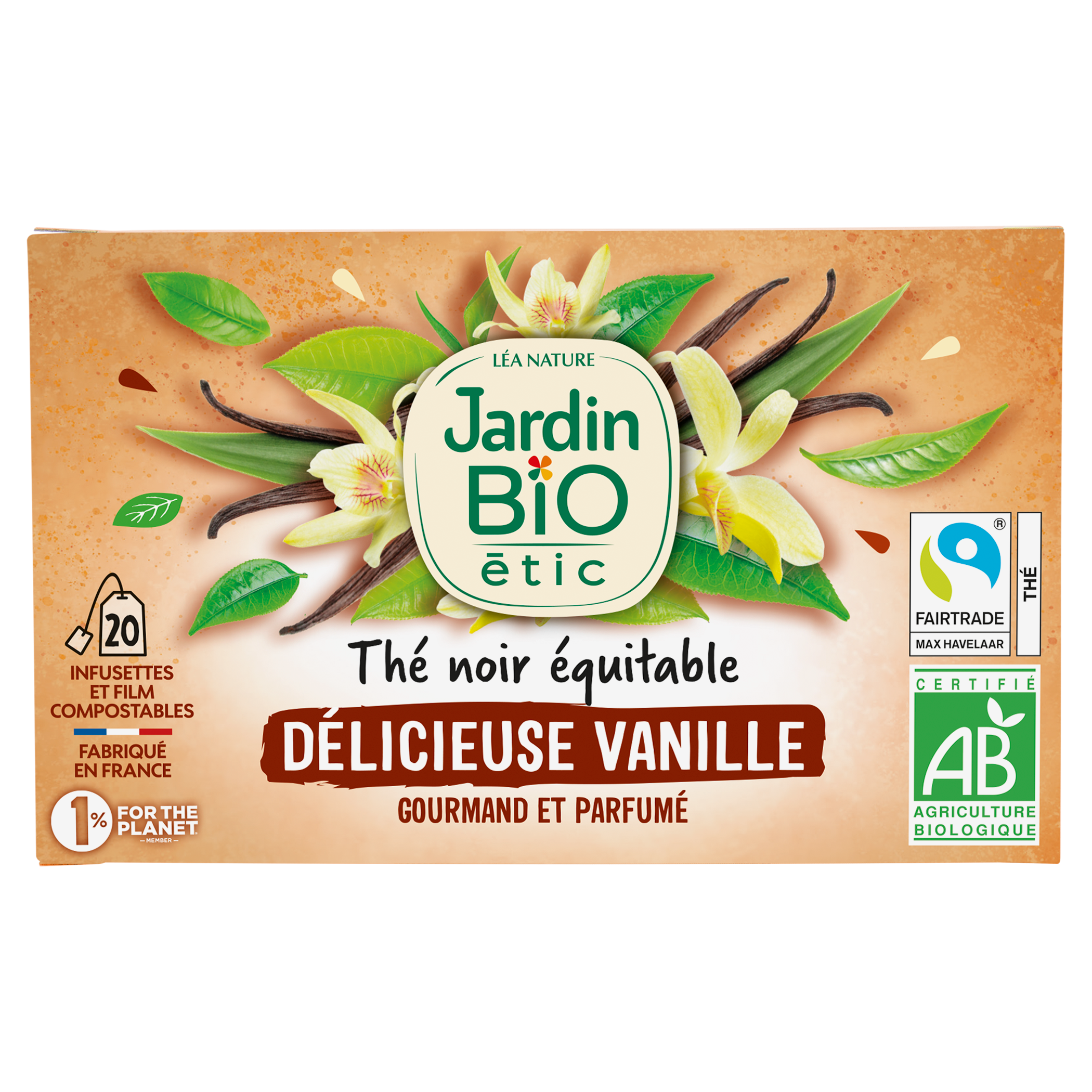 Thé noir Equitable Délicieuse Vanille - Bio - JARDIN BIO