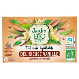 Thé noir Equitable Délicieuse Vanille - Bio - JARDIN BIO