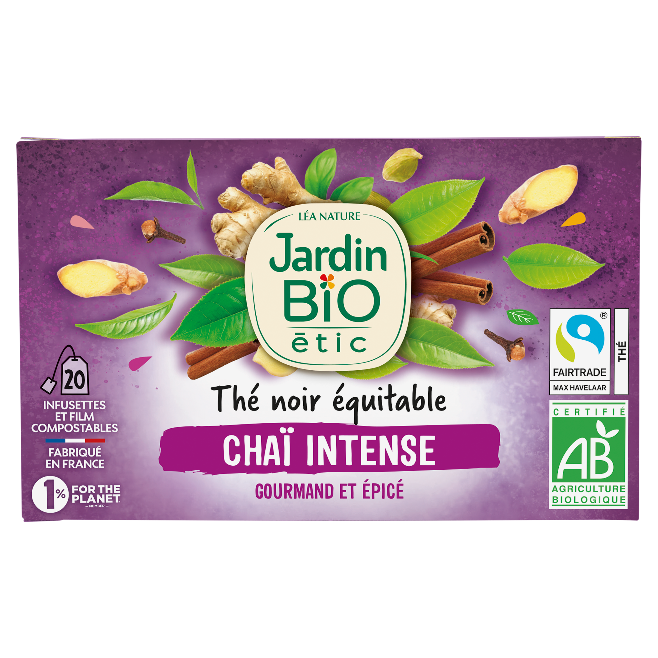 Direct Usine - Thé noir Equitable ChaÏ Intense - Bio - JARDIN BIO