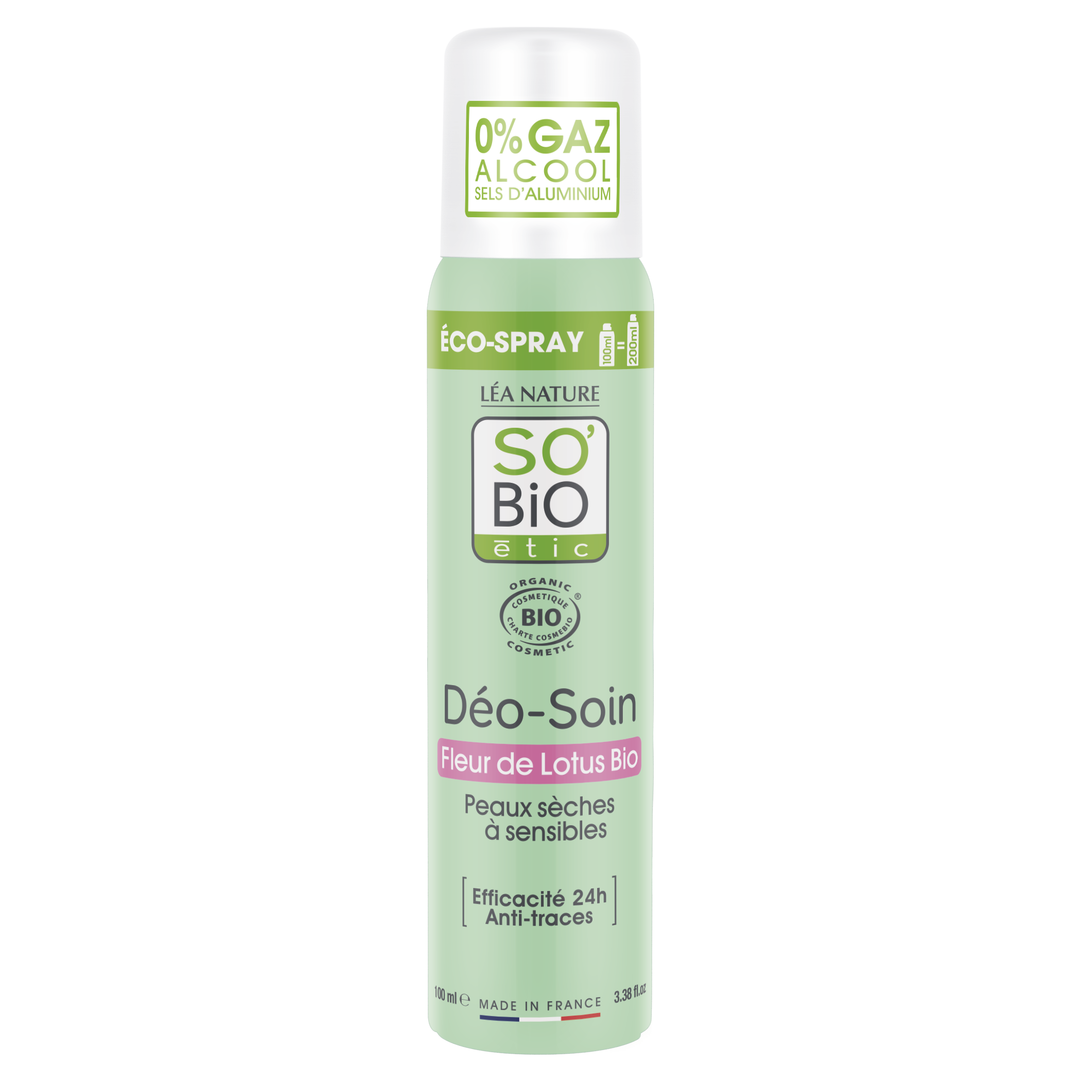 Direct Usine - Éco-spray déo-soin, Fleur de Lotus bio - SO BIO ETIC