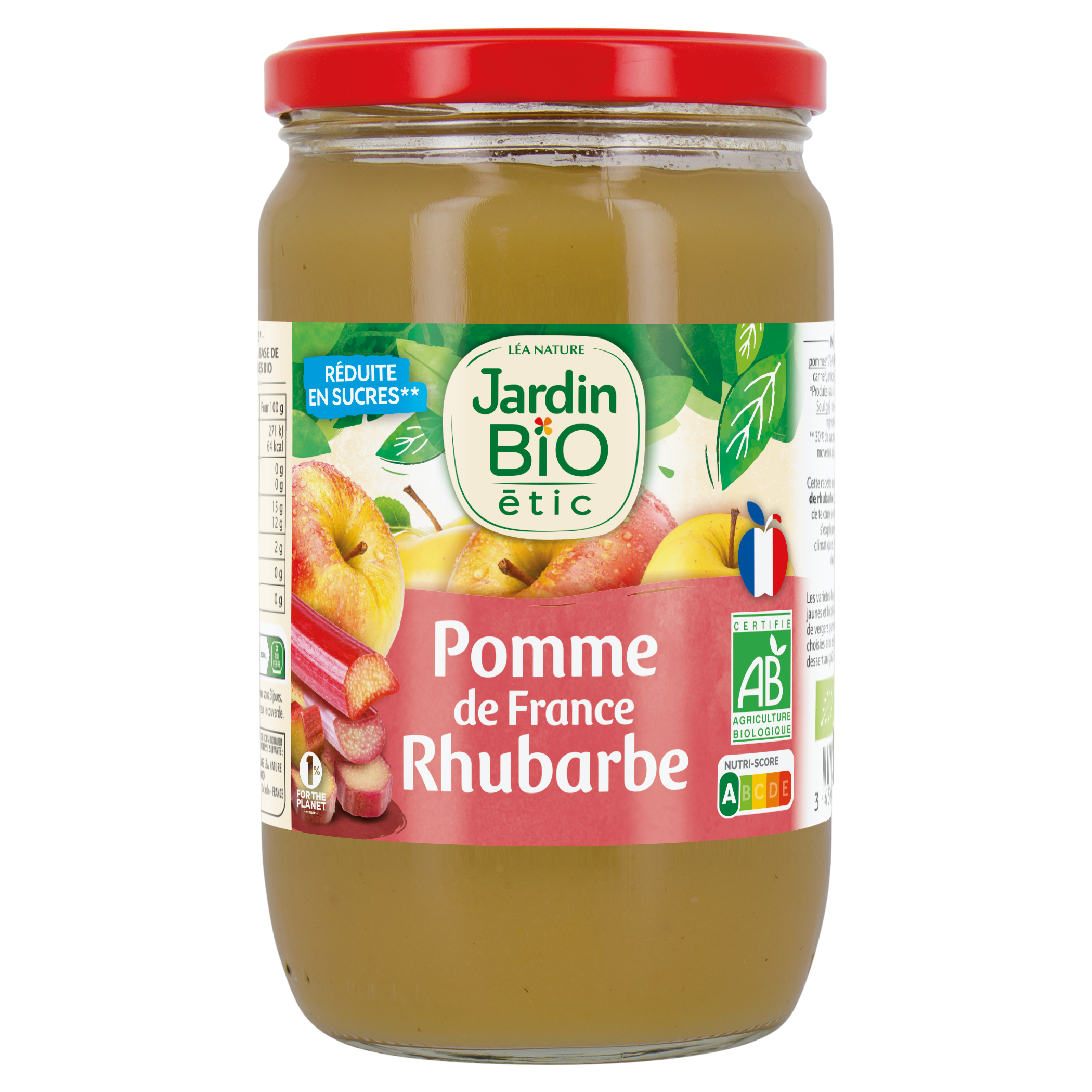 Dessert Biofruits Pomme Rhubarbe - JARDIN BIO